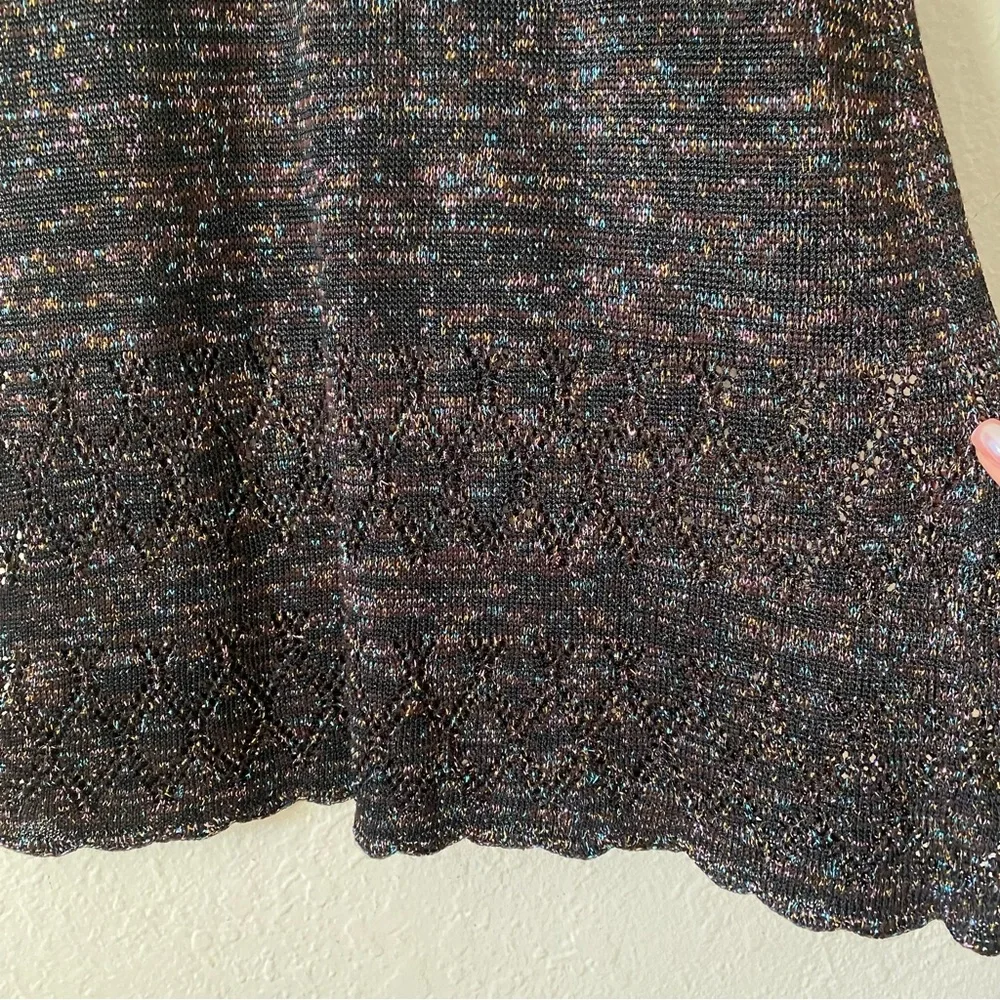 Moda International Multicolor Metallic Knit Dress Size S Evening Dinner Date - Picture 6 of 8